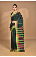 Morchari Pure Cotton Dhakai Jamdani Handloom Saree-Green
