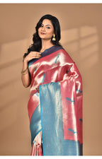Morchari Women Desgin Banarasi Silk Saree-Pink