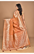 Morchari Heavy Kolhapuri Stone Work Saree-Brown