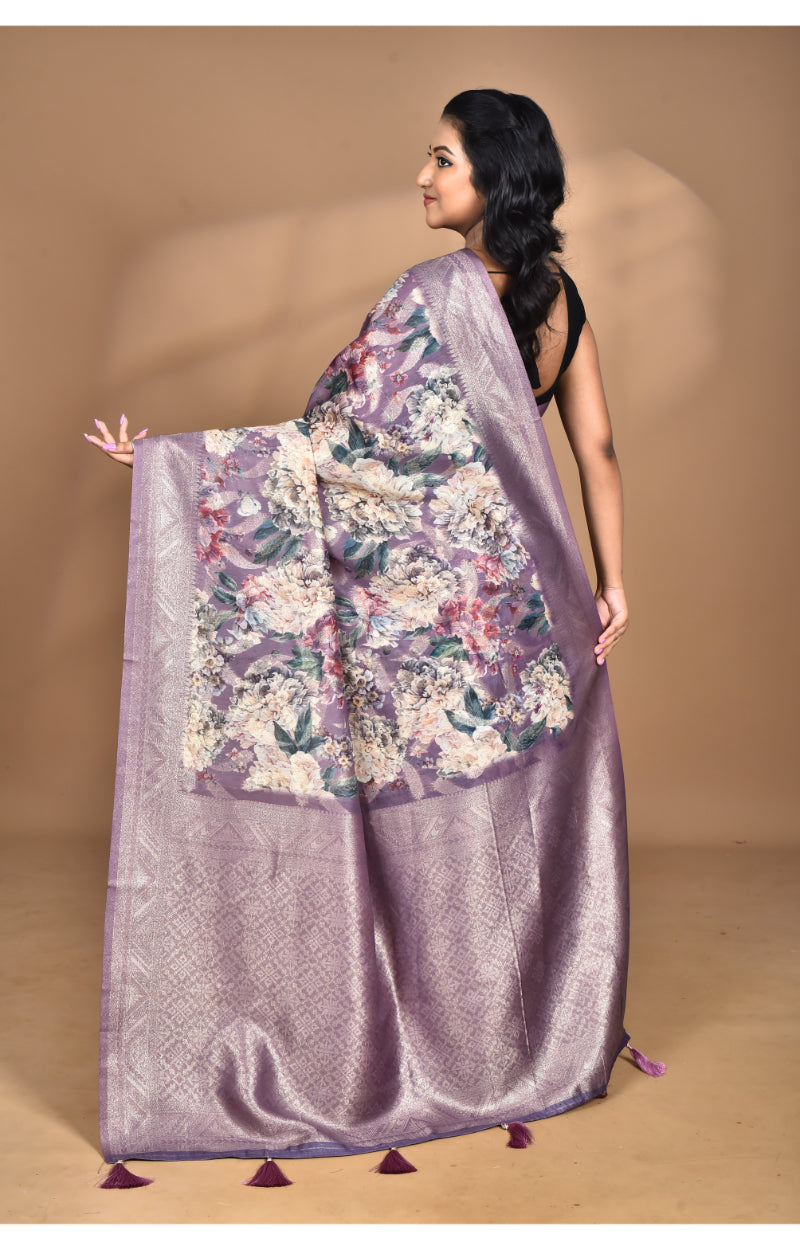 Morchari Women Desgin Linen Silk Saree-Multi