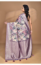 Morchari Women Desgin Linen Silk Saree-Multi