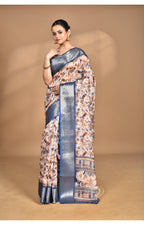 Morchari Chanderi Digital Print Saree-Multi