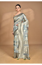 Morchari Women Desgin Linen Silk Saree-Multi