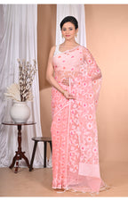 Morchari Heavy Jamdani Saree-Peach