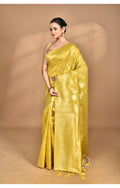 Morchari Banarasi Silk Chanderi Saree-Yellow