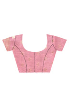 Morchari Banarasi Silk Chanderi Saree-Pink