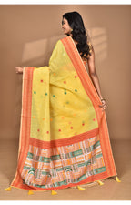 Morchari Women Desgin Chanderi Silk Saree-Yellow