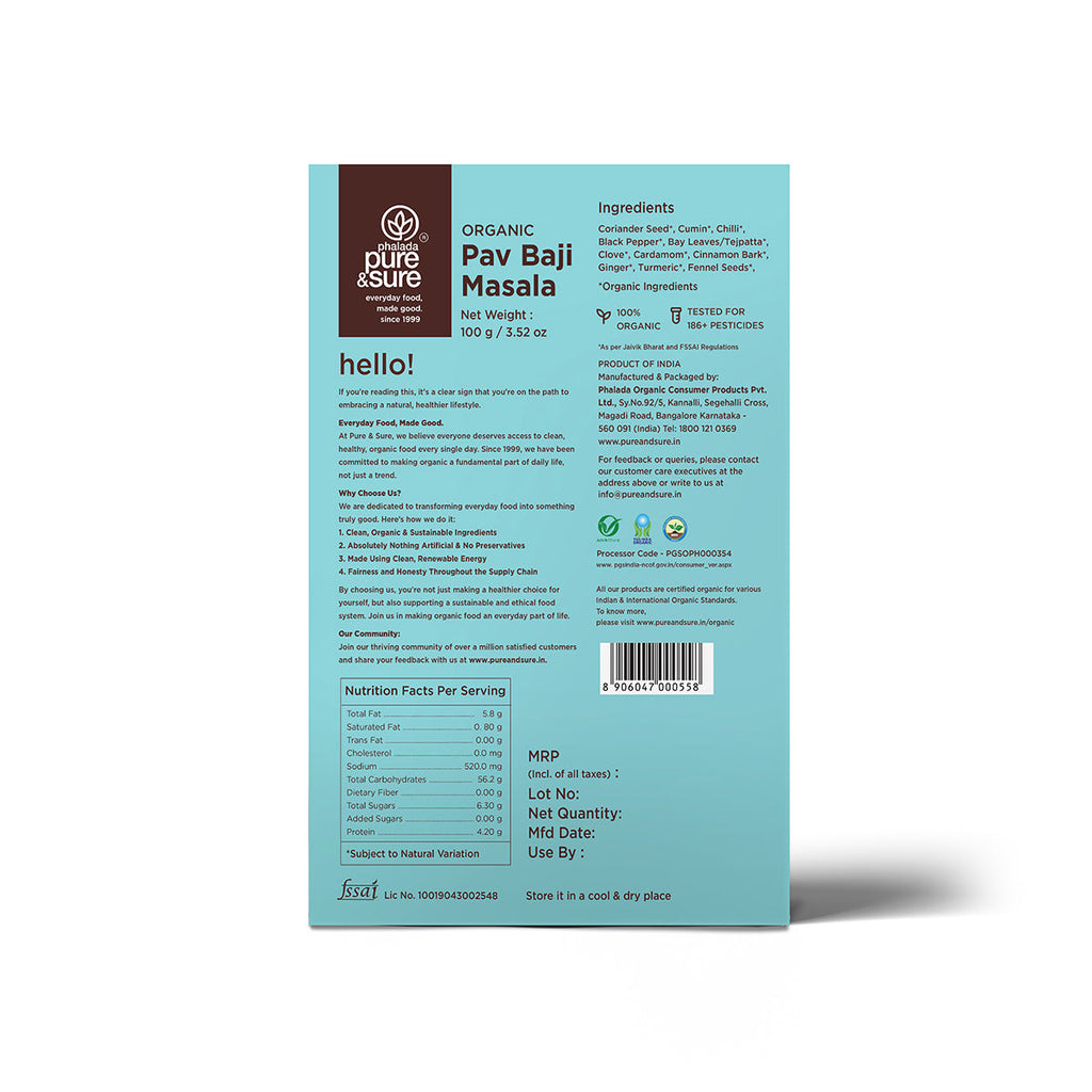 Pure & Sure Organic Pav Bhaji Masala - Distacart