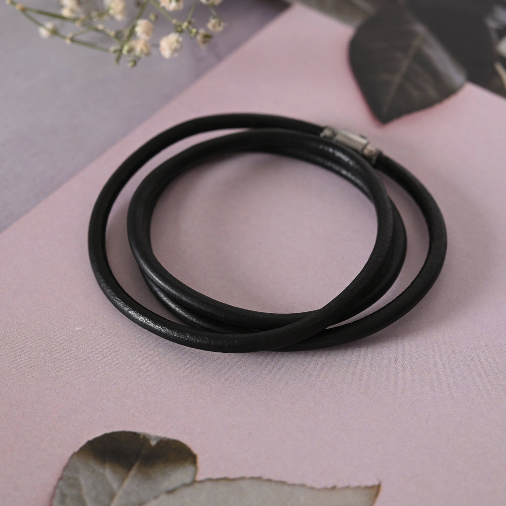 NVR Men Black Wraparound Bracelet - Distacart