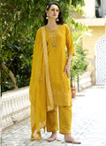 Vegaa Fashion Yellow Viscose Rayon Embroidered Salwar Suit - Distacart