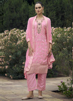 Vegaa Fashion Baby Pink Viscose Rayon Embroidered Salwar Suit - Distacart