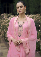 Vegaa Fashion Baby Pink Viscose Rayon Embroidered Salwar Suit - Distacart