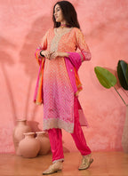 Vegaa Fashion Pink Chinon Silk Embroidered Salwar Suit - Distacart