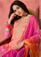 Vegaa Fashion Pink Chinon Silk Embroidered Salwar Suit - Distacart