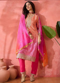 Vegaa Fashion Pink Chinon Silk Embroidered Salwar Suit - Distacart