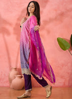 Vegaa Fashion Pink Chinon Silk Embroidered Salwar Suit - Distacart
