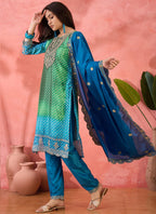 Vegaa Fashion Green Chinon Silk Embroidered Salwar Suit - Distacart