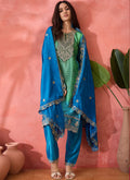 Vegaa Fashion Green Chinon Silk Embroidered Salwar Suit - Distacart