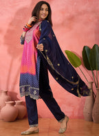 Vegaa Fashion Pink Chinon Silk Embroidered Salwar Suit - Distacart