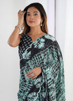 Vegaa Fashion Multi Color Chinon Printed Party Wear Saree - Distacart