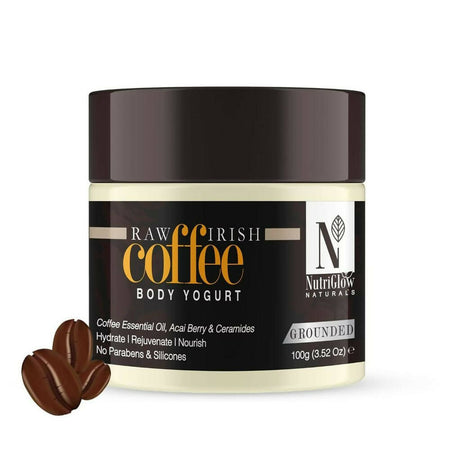 NutriGlow NATURAL'S Raw Irish Coffee Body Yogurt for Instant Hydration & Moisturization