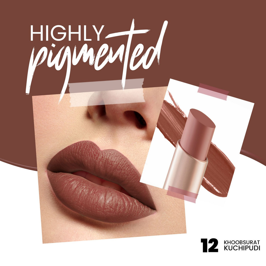 MARS Cosmetics Creamy Matte Long Lasting Lipstick For Women (12-Khoobsurat Kuchipudi) - Distacart