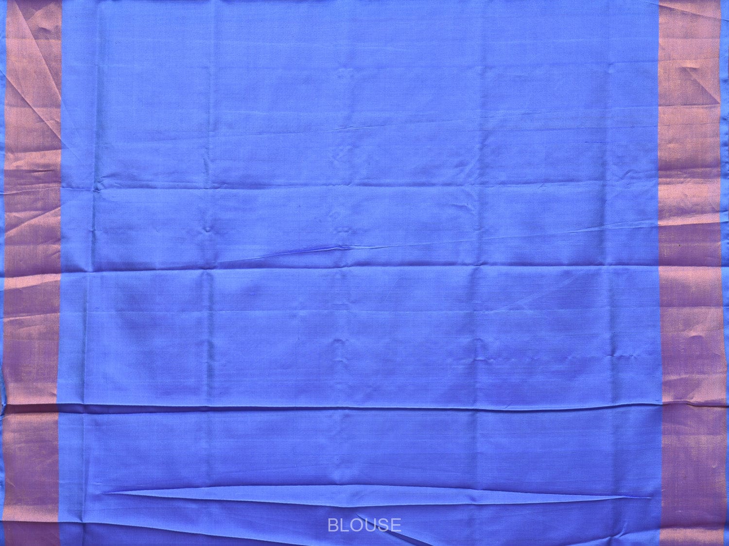 Peach and Light Blue Uppada Silk Handloom Saree with Body Buta Design - Global Threads