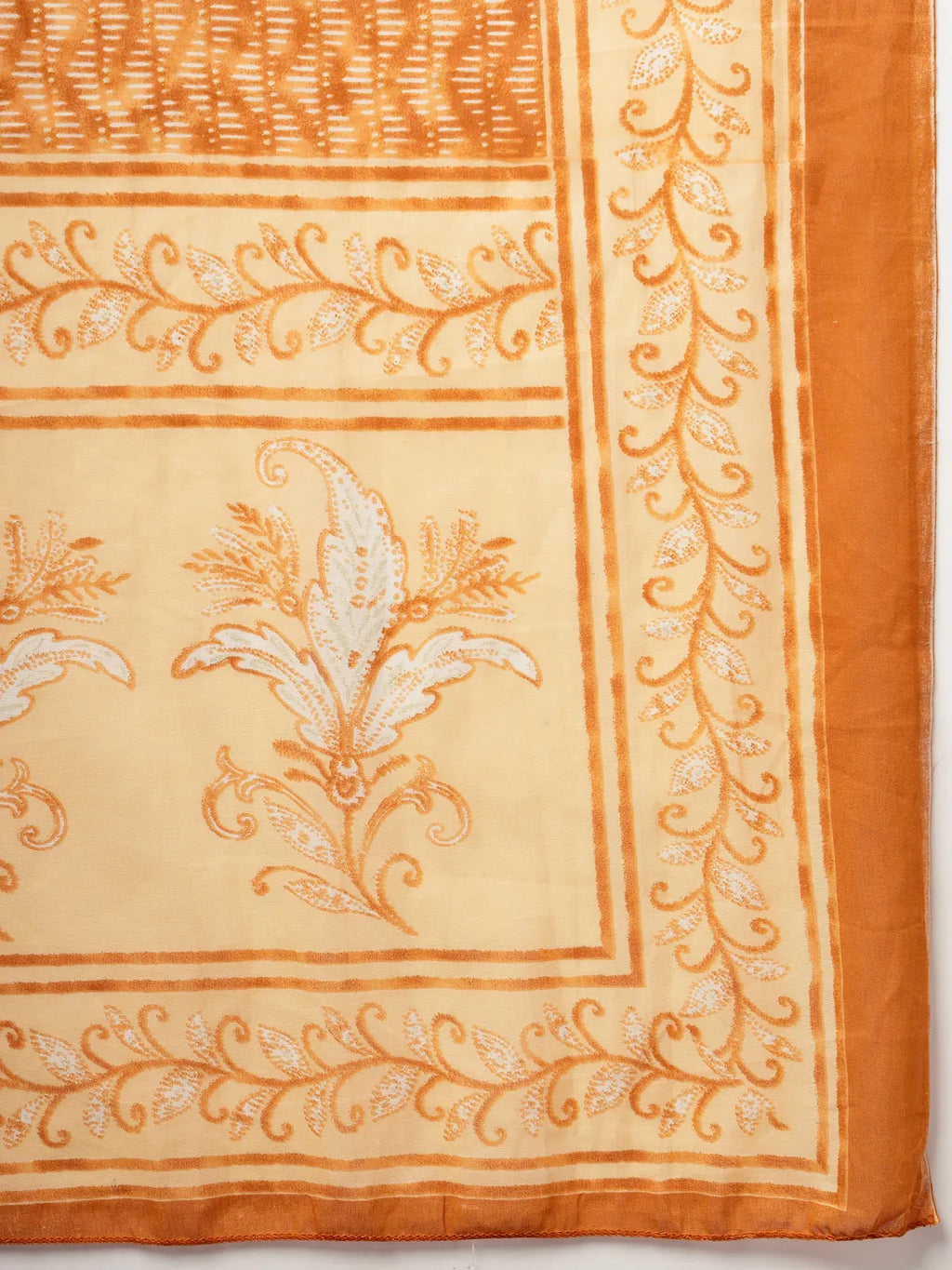 Yufta Peach Pure Cotton Kurta Dupatta Pant Set - Distacart