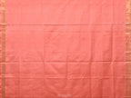 Peach Uppada Silk Handloom Saree with Birds and Floral Pallu Design - Global Threads
