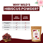 Wild Organic Hibiscus Flower Powder For Skin And Hair Care