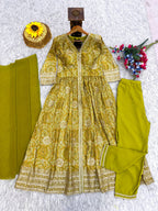 Evanik Designer Chinon Silk Embroidered Work Wedding Anarkali Suit - Distacart
