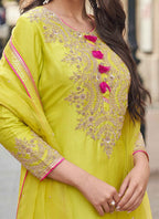 Evanik Designer Faux Georgette With Embroidery Sequence Work Palazzo Wedding Collection - Distacart