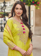 Evanik Designer Faux Georgette With Embroidery Sequence Work Palazzo Wedding Collection - Distacart