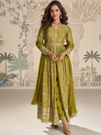 Evanik Designer Chinon Silk Embroidered Work Wedding Anarkali Suit - Distacart