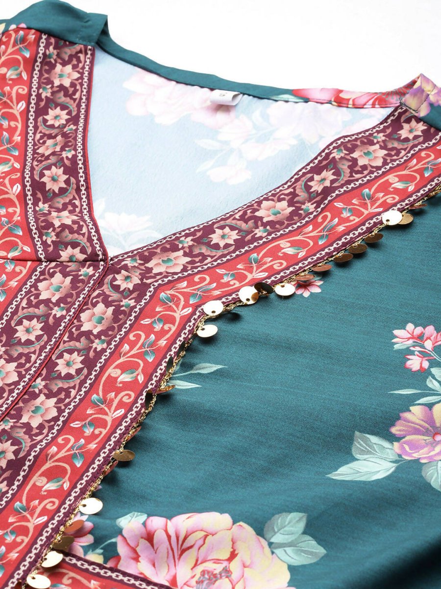 Ahalyaa Women's Traditional wear Tunic - Green
