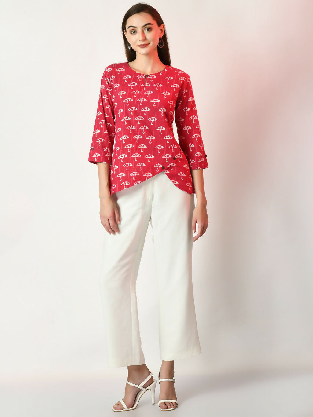 Myshka Women's Pink Printed Top