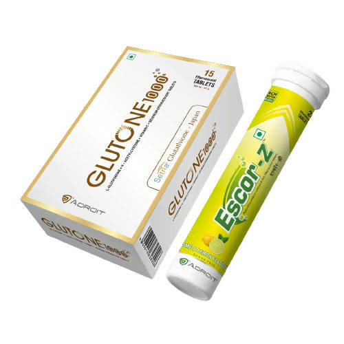 Glutone 1000 & Escor-Z Tablets Combo Pack - Distacart
