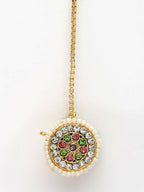 NVR Women's Multicolor CZ Stone-Studded Borla Maang Tikka - Distacart