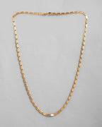 VOJ Gold-Polished Biscuit Shaped Chain For Men