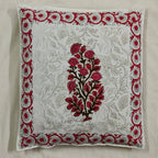 The Decor Nook Pink Floral With Pink Border Cushion Cover
