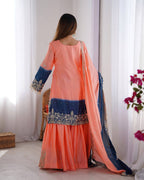 Teeya Creation Multi Color Chinon Silk Heavy Embroidery Work Pakistani Fully Stitched Salwar Suit