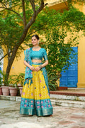 DEIANA'S Jacquard With Jari Lining With Print Lehenga Choli - Wine - Distacart