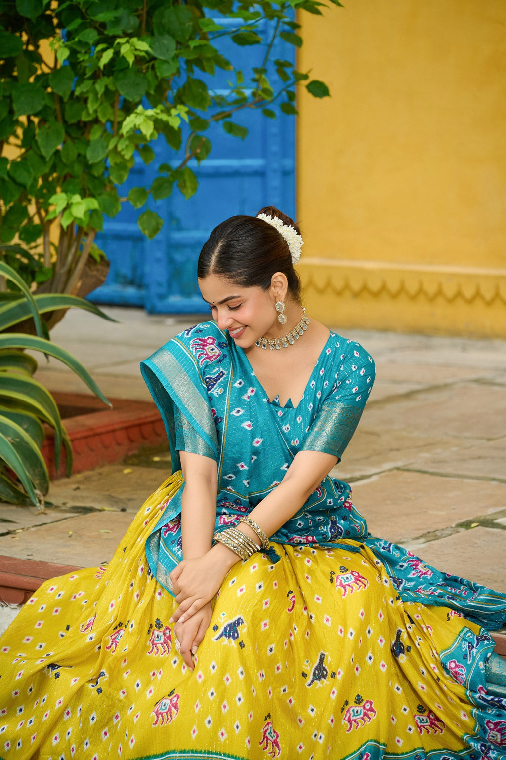 DEIANA'S Jacquard With Jari Lining With Print Lehenga Choli - Wine - Distacart