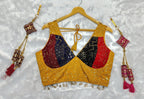 DEIANA'S Gamthi Patch With Handmade Kodi Lace Lehenga Choli - Black - Distacart