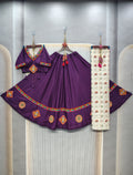 DEIANA'S Gota Patch Gamthi Work Lace Lehenga Choli - Wine - Distacart