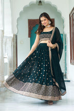 DEIANA'S Heavy Embroidery With Multi Work Lehenga Choli - Rama - Distacart
