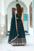 DEIANA'S Heavy Embroidery With Multi Work Lehenga Choli - Rama - Distacart