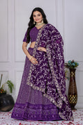 DEIANA'S Heavy Embroidery With Multi Work Lehenga Choli - purple - Distacart