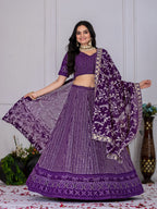 DEIANA'S Heavy Embroidery With Multi Work Lehenga Choli - purple - Distacart