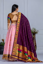 DEIANA'S Jacquard With Jari Print Weaving Lehenga Choli - Pink - Distacart